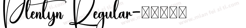 Plentyn Regular字体转换